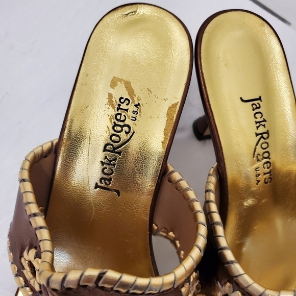 Jack Rogers Brown and Gold Sandals - Picture 8 of 8